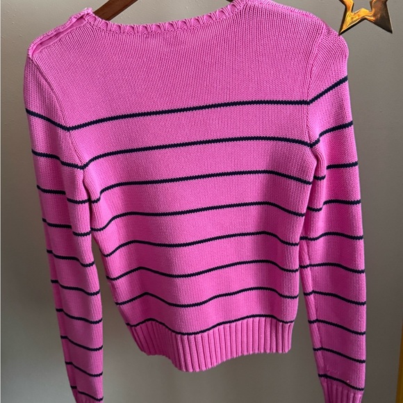 Ralph Lauren Pink and Navy Striped Sweater - Picture 4 of 5